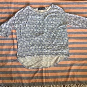 Blue Patterned Light Sweater